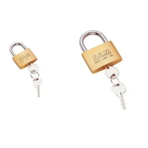 SAM Key Brass Padlock, 7mm Shackle - CAD-45 product image