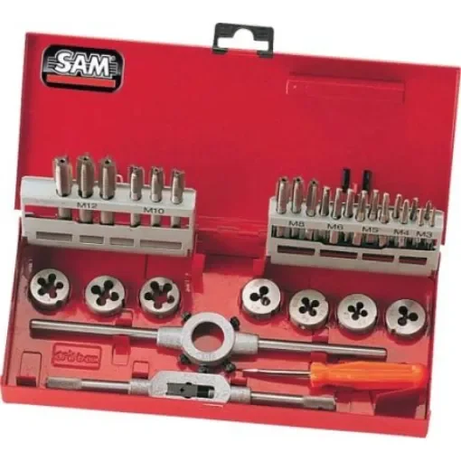 SAM 31-Piece Thread Tap & Die Set, M3 - M12 Taps, M3 - M12 Dies - CTF-31 product image