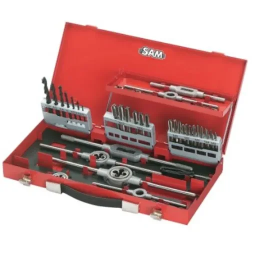 SAM 44-Piece Thread Tap & Die Set, M12 - M3 Taps, M3 - M12 Dies - CTF-44 product image