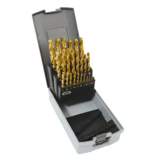 SAM 25-Piece Twist Drill Bit Set for Metal, 13mm Max, 1mm Min - F2-C25 product image