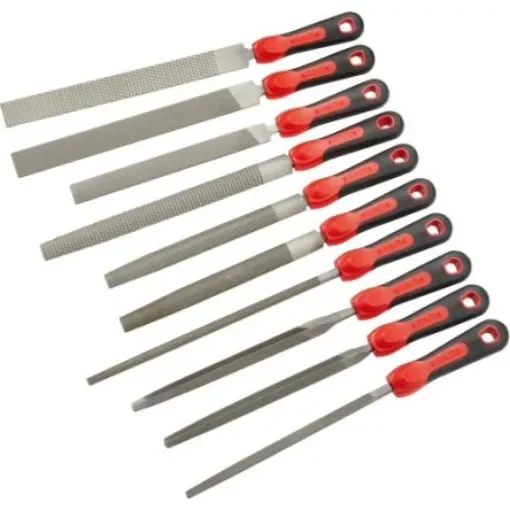 SAM, Bastard, Rasp Cut Engineers File Set With Soft-Grip Handle - LPJ-10 product image