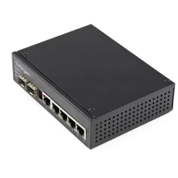 StarTech.com IES1G52UPDIN, Unmanaged 6 Port Gigabit Switch With PoE product image