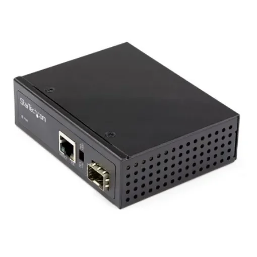 StarTech.com RJ45, SFP Ethernet Media Converter, Single Mode, Multi Mode, 10 Mbps, 100 Mbps, 1000 Mbps, Full Duplex - IMC1GSFP60W product image