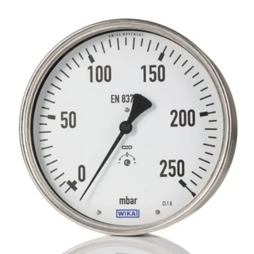 WIKA G 1/2 Analogue Pressure Gauge 0bar Back Entry 160mm Outside Diameter - 9877173 product image