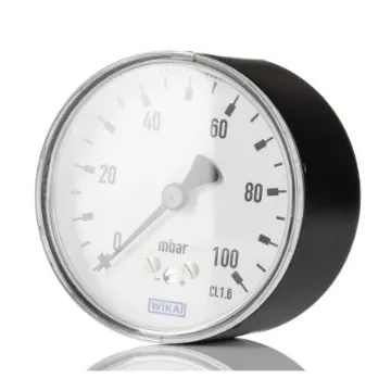 WIKA NPT 1/4 Analogue Pressure Gauge 0bar Back Entry 63mm Outside Diameter - 9877382 product image