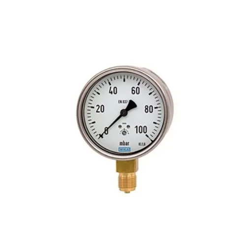 WIKA NPT 1/2 Analogue Pressure Gauge 0.6bar Bottom Entry 100mm Outside Diameter - 9877771 product image