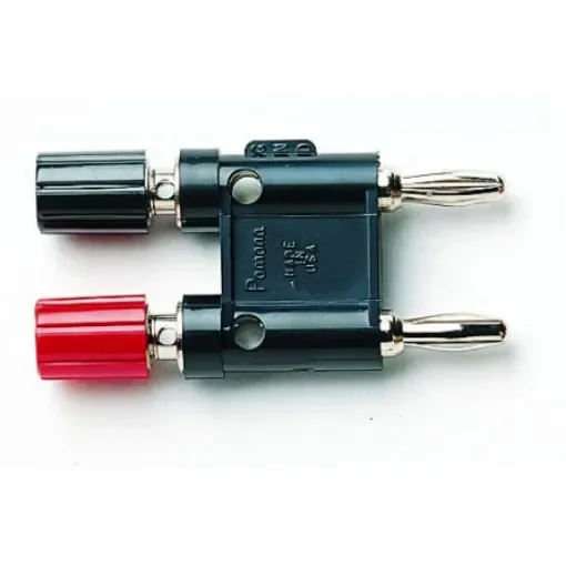 Pomona Black, Red Test Connector Adapter With Brass contacts and Nickel Plated - Socket Size: 4mm - 1286 product image