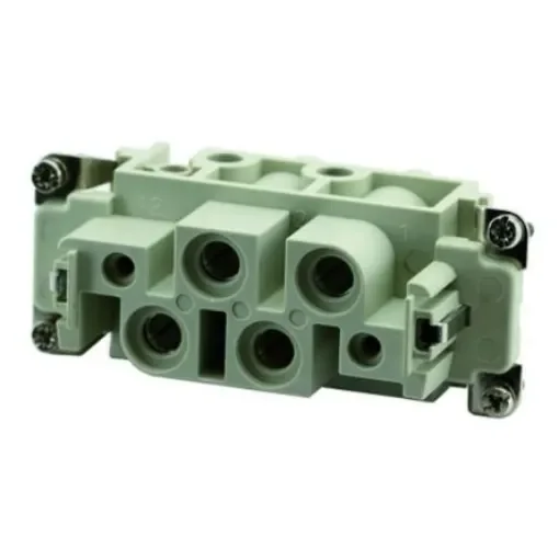 Amphenol Industrial Heavy Duty Power Connector Insert, 80A, Female, Heavy Mate C146 Series, 4+PE Contacts - C146 10B004 100 13 product image