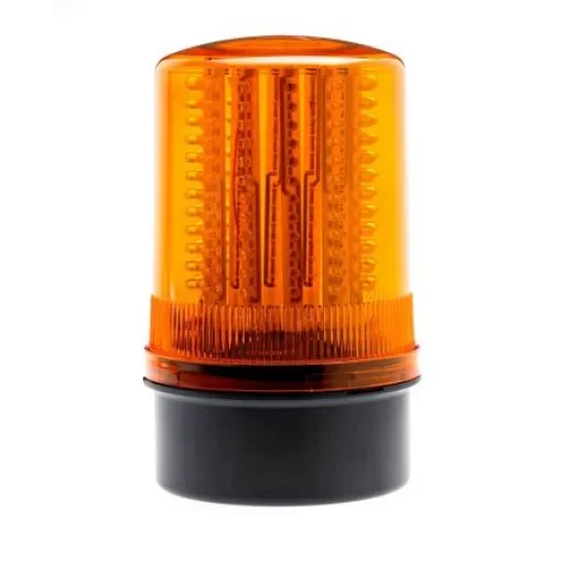 Moflash LED201 Series Amber Multiple Effect Beacon, 24 V dc, Box Mount, Surface Mount, LED Bulb, IP65 - LED201-02-01 product image
