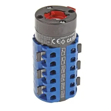 Kraus & Naimer, 6P 3 Position 60° Double Throw Cam Switch, 20A - CA10.A362/GBA001.*FT product image