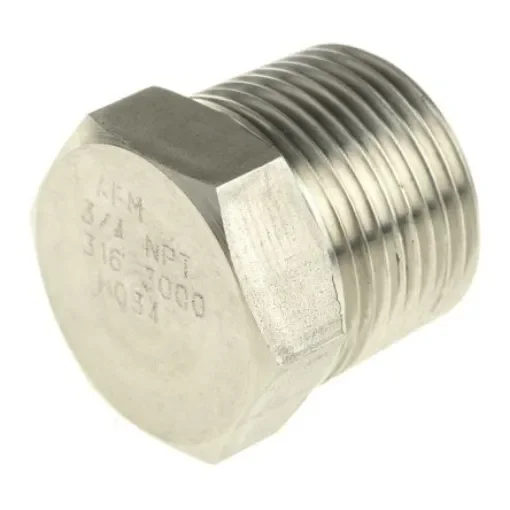 RS PRO Stainless Steel Pipe Fitting Hexagon Plug, Male NPT 3/4in - 2226614 product image