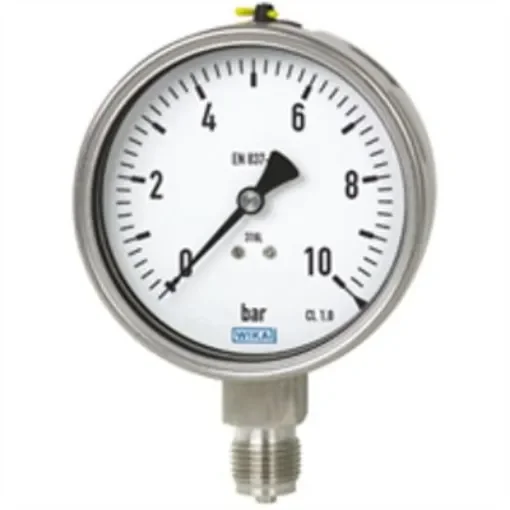 WIKA NPT 1/2 Analogue Pressure Gauge 2.5bar Bottom Entry 100mm Outside Diameter - 9010408 product image