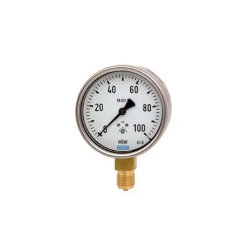 WIKA NPT 1/2 Analogue Pressure Gauge 0.016bar Bottom Entry 100mm Outside Diameter - 4579751 product image
