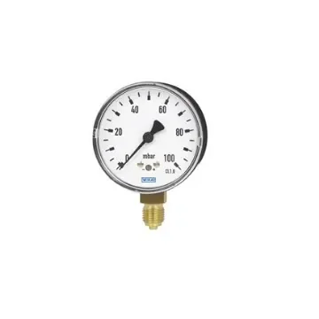 WIKA NPT 1/4 Analogue Pressure Gauge 160mbar Bottom Entry 63mm Outside Diameter - 8982961 product image