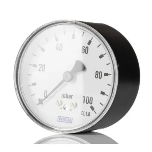 WIKA NPT 1/4 Analogue Pressure Gauge 100mbar Back Entry 63mm Outside Diameter - 8983645 product image