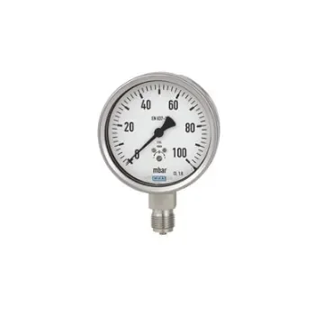 WIKA NPT 1/2 Analogue Pressure Gauge 400mbar Bottom Entry 100mm Outside Diameter - 9759980 product image