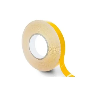 RS PRO F30 Yellow Double Sided Polyester Tape, 0.245mm Thick, PVC Backing, 19mm x 50m - 2231083 product image
