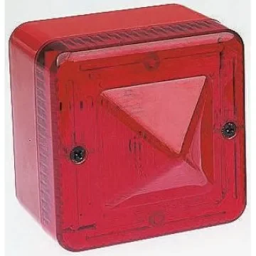 e2s L101X Series Red Flashing Beacon, 12 V ac/dc, Surface Mount, Xenon Bulb, IP66 - L101XDC012BR/R product image