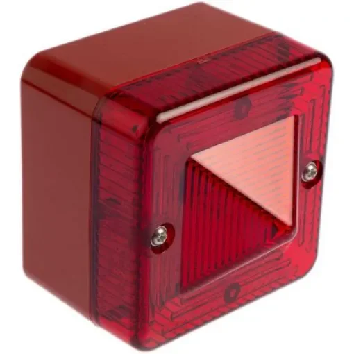 e2s L101X Series Red Flashing Beacon, 230 V ac, Surface Mount, Xenon Bulb, IP66 - L101XAC230BR/R product image