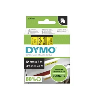 Dymo Black on Yellow Label Printer Tape, 7 m Length, 19 mm Width - S0720880 product image