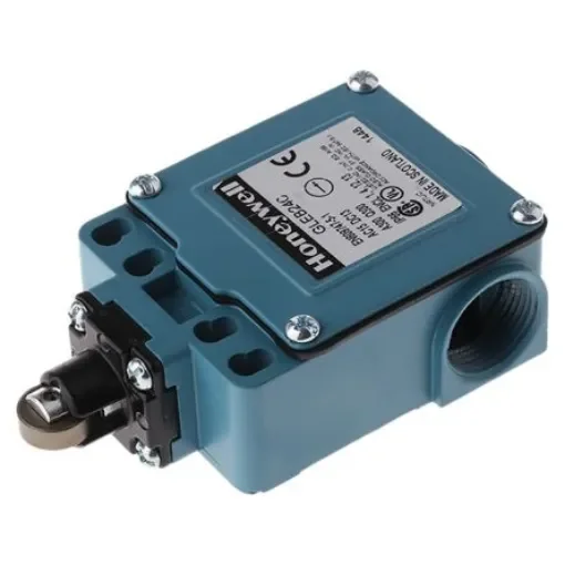 Honeywell GLE Series Roller Plunger Limit Switch, 2NO/2NC, IP66, DPDT, Die Cast Zinc Housing, 300V ac Max, 10A Max - GLEB24C product image