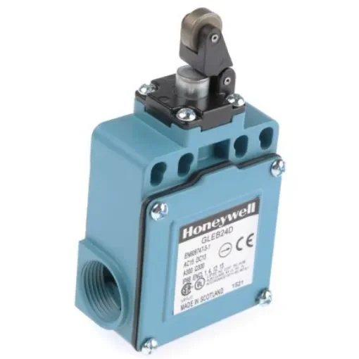 Honeywell GLE Series Roller Lever Limit Switch, 2NO/2NC, IP66, DPDT, Die Cast Zinc Housing, 300V ac Max, 6A Max - GLEB24D product image
