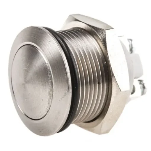 APEM Push Button Switch, Momentary, Panel Mount, 19.2mm Cutout, SPST, 48V dc, IP65 - AV191003C940K product image