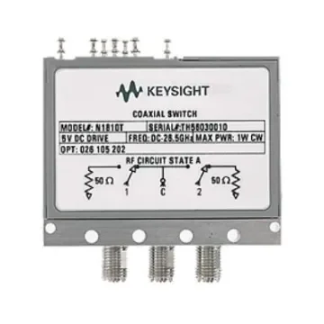 Keysight Technologies RF Switch, SMA Female Connector, 67GHz Max, 60dB Isolation, 12000000ns - N1811TL-026-105-201 product image