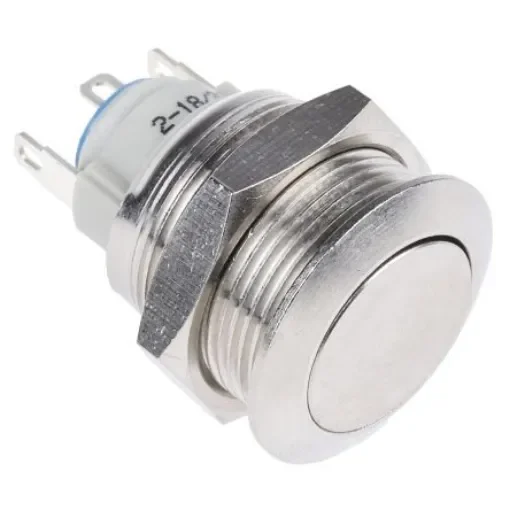 APEM Push Button Switch, Latching, 19.2mm Cutout, 48V dc, IP65 - AV09100EA200 product image