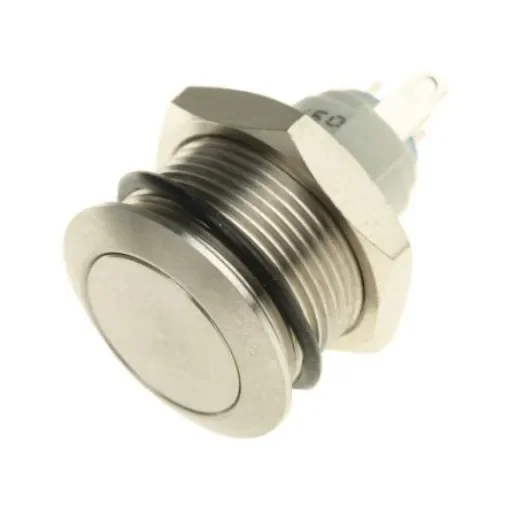 APEM Push Button Switch, Latching, 19.2mm Cutout, 48V dc, IP65 - AV09100EA240K product image