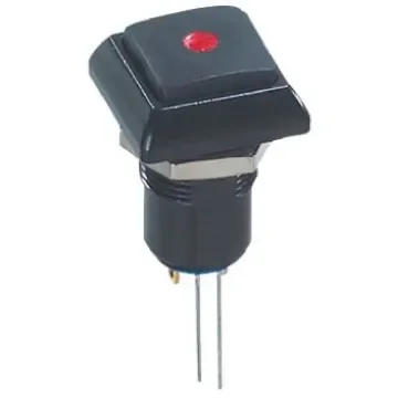 APEM Illuminated Push Button Switch, Latching, Panel Mount, 12mm Cutout, Red LED, 48V ac, IP67 - IPC1SAD2LOS product image