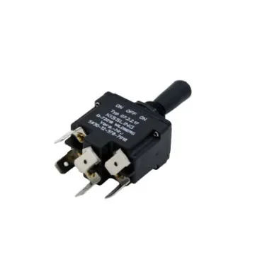 TE Connectivity Toggle Switch, Through Hole Mount, On-Off-On, DPDT, Quick Connect Terminal - 07-2-2-17 product image