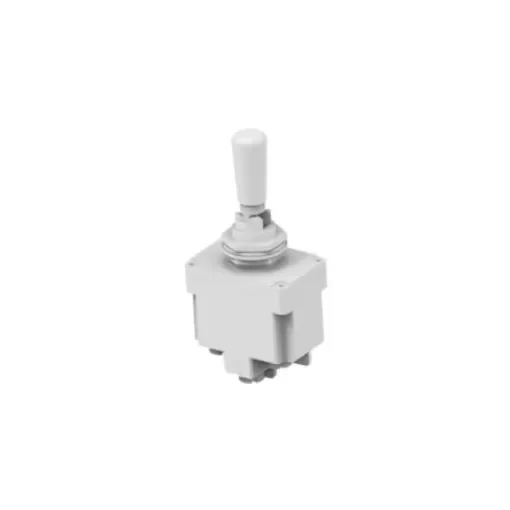 TE Connectivity Toggle Switch, Through Hole Mount, (On)-Off-(On), DPDT, Screw Terminal - 08-2-1-17 E product image