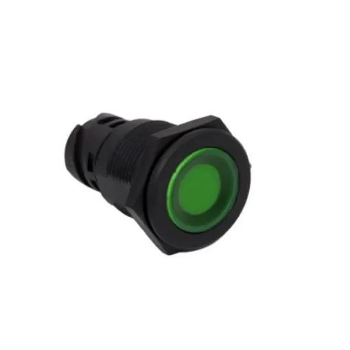 TE Connectivity Illuminated Push Button Switch, Momentary, Through Hole, SPDT, Green LED, 32V - TS-211-GN12 product image