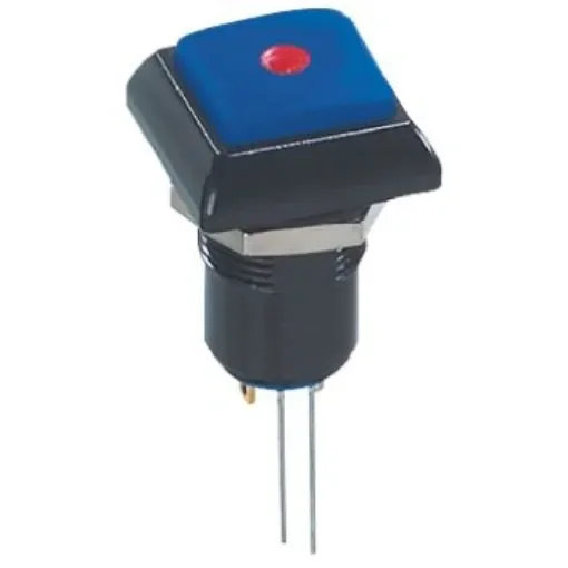 APEM Illuminated Push Button Switch, Latching, Panel Mount, 12mm Cutout, Red LED, 48V ac, IP67 - IPC1SAD1L0S product image