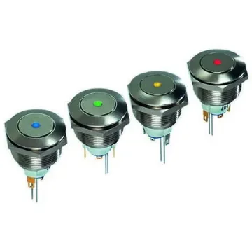 APEM Illuminated Push Button Switch, Latching, 22.2mm Cutout, Red LED, 48V dc - AV031L6EA200 product image