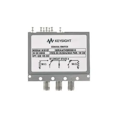 Keysight Technologies RF Switch, SPDT, SMA Female Connector, 26.5GHz Max, >90.0dB Isolation, 15000000ns, 50O Output - N1810TL-020-124-201 product image