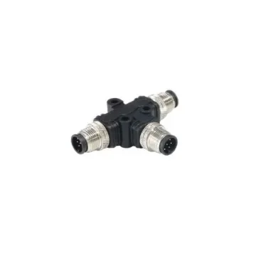 Bulgin Tee M12 Plug to 12 Pole M12 Plug Adapter - PXPPVC12TSMM12AFIIFI product image