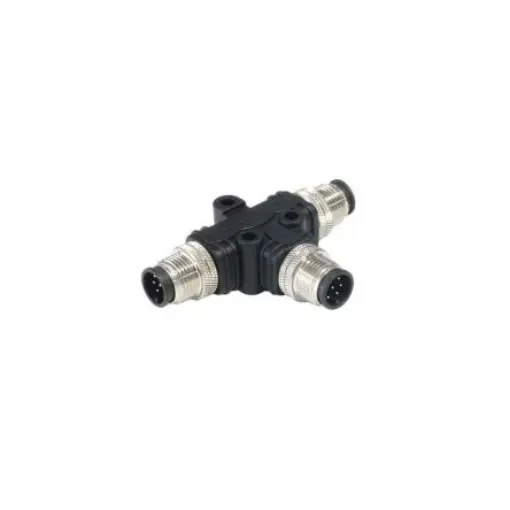 Bulgin Tee M12 Plug to 12 Pole M12 Plug Adapter - PXPPVC12TSMM12AFIIFI product image