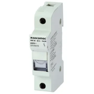 Socomec 100A Rail Mount Fuse Holder for 22 x 58mm Fuse, 3P+N, 690V - 57035004 product image