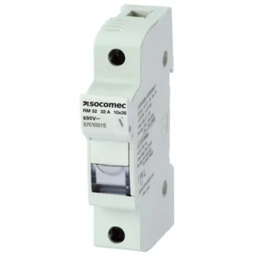 Socomec 100A Rail Mount Fuse Holder for 22 x 58mm Fuse, 3P+N, 690V - 57035004 product image