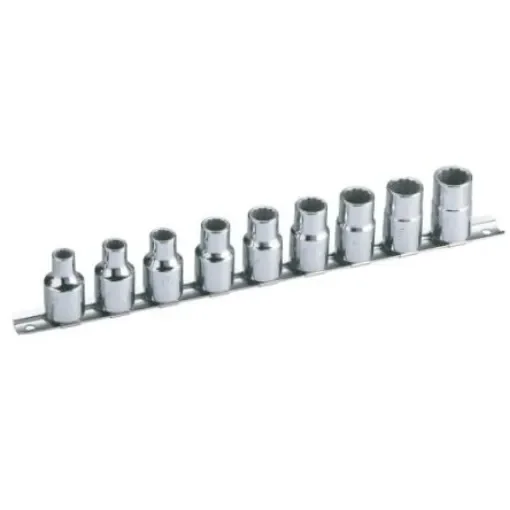 SAM 9-Piece Metric 1/2 in Standard Socket Set, 12 point - S-J9R product image