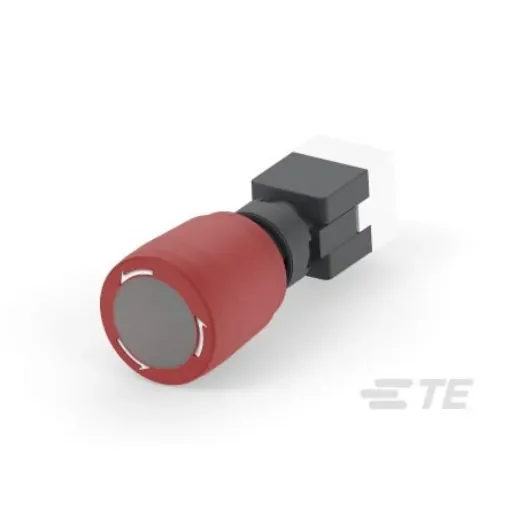 TE Connectivity Twist Release Illuminated Emergency Stop Push Button, Panel Mount, 16mm Cutout, 1NC, IP65 - PBES16L1OR product image
