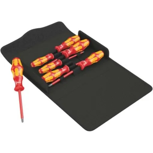 Wera Phillips; Pozidriv; Slotted Insulated Screwdriver Set, 7-Piece - 05136019001 product image