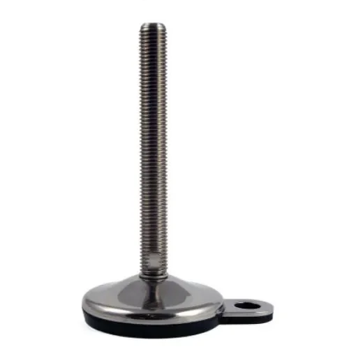 RS PRO M20 80mm Dia. Rubber Adjustable Foot, 1000kg Static Load Capacity 10° Tilt Angle - 2245800 product image