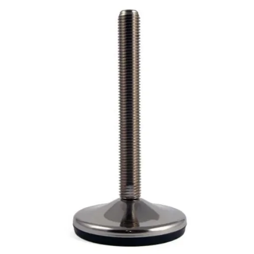 RS PRO M24 100mm Dia. Rubber Adjustable Foot, 1500kg Static Load Capacity 10° Tilt Angle - 2245806 product image