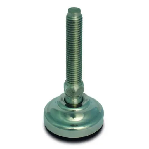 RS PRO M12 50mm Dia. Rubber Adjustable Foot, 1500kg Static Load Capacity 30° Tilt Angle - 2245815 product image