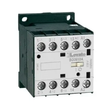 Lovato Contactor, 400 V ac Coil, 3-Pole, 9 A, 5 kW, 1NC - 11BG0901A400 product image
