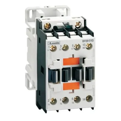 Lovato Contactor, 24 V dc Coil, 3-Pole, 12 A, 10 kW, 1NO - BF1210L024 product image