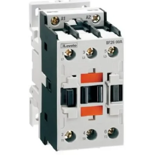 Lovato Contactor, 110 V ac Coil, 3-Pole, 26 A, 18.5 kW, 3NO - BF2600A110 product image